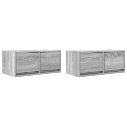 Szafki RTV 2 szt. Szary Sonoma 60x31x25,5 cm Drewno klejone