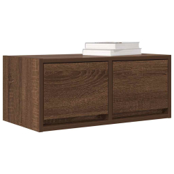 Szafki RTV 2 szt. Brązowy dąb 60x31x25,5 cm Drewno klejone