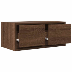 Szafki RTV 2 szt. Brązowy dąb 60x31x25,5 cm Drewno klejone