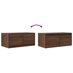 Szafki RTV 2 szt. Brązowy dąb 60x31x25,5 cm Drewno klejone