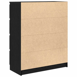 Komoda Czarny Dąb 80x35x99 cm Drewno klejone