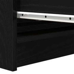 Komoda Czarny Dąb 80x35x99 cm Drewno klejone