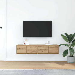 Szafki RTV 2 szt. Dąb Artisan 60x31x25,5 cm Drewno klejone