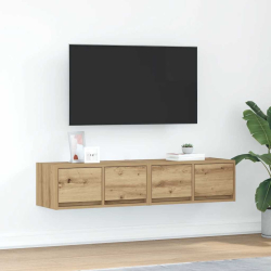 Szafki RTV 2 szt. Dąb Artisan 60x31x25,5 cm Drewno klejone