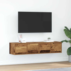 Szafki RTV 2 szt. Stare drewno 60x31x25,5 cm Drewno klejone