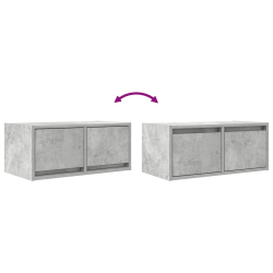 Szafka RTV Beton Szary 60x31x25,5 cm Drewno klejone