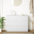 Komoda Biała 100x35x76 cm Drewno klejone