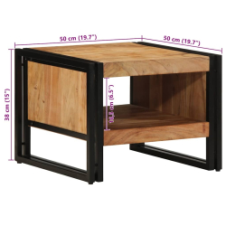 Stolik kawowy 50x50x38 cm Drewno lite Akacja