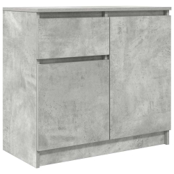 Komoda z szufladą Betonowa szarość 71x35x65 cm Drewno klejone