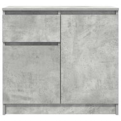 Komoda z szufladą Betonowa szarość 71x35x65 cm Drewno klejone