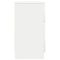 Komoda z szufladą Biała 71x35x65 cm Drewno klejone