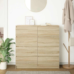 Komoda Sonoma Oak 100x35x99 cm Drewno klejone