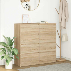 Komoda Sonoma Oak 100x35x99 cm Drewno klejone