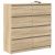 Komoda Sonoma Oak 100x35x99 cm Drewno klejone