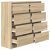Komoda Sonoma Oak 100x35x99 cm Drewno klejone