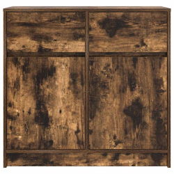 Komoda z szufladą Dąb wędzony 80x34x76 cm Drewno klejone