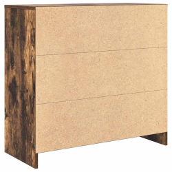 Komoda z szufladą Dąb wędzony 80x34x76 cm Drewno klejone