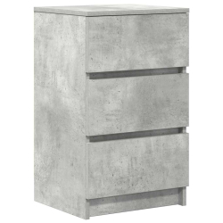 Szafki nocne z 3 szufladami 2 szt. Betonowy szary 39x35x65 cm