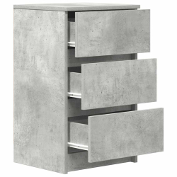 Szafki nocne z 3 szufladami 2 szt. Betonowy szary 39x35x65 cm