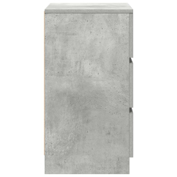 Szafki nocne z 3 szufladami 2 szt. Betonowy szary 39x35x65 cm