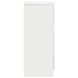 Komoda z szufladą Biała 71x35x84 cm Drewno klejone
