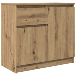 Komoda z szufladą Artisan Oak 71x35x65 cm Drewno klejone