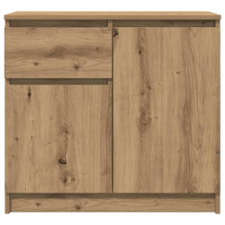 Komoda z szufladą Artisan Oak 71x35x65 cm Drewno klejone