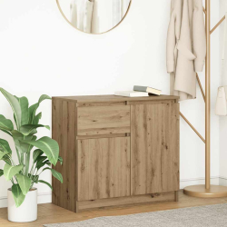 Komoda z szufladą Artisan Oak 71x35x65 cm Drewno klejone