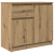 Komoda z szufladą Artisan Oak 71x35x65 cm Drewno klejone
