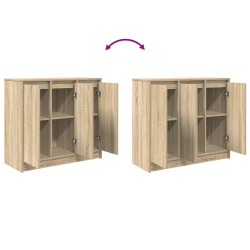 Komoda Sonoma Oak 85x34x76 cm Drewno klejone