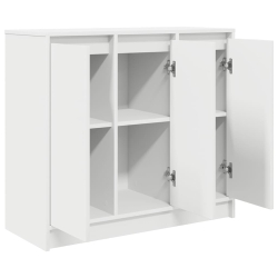 Komoda Biała 85x34x76 cm Drewno klejone