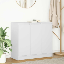 Komoda Biała 85x34x76 cm Drewno klejone