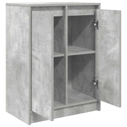 Komoda Betonowa Szara 57x34x76 cm Drewno klejone