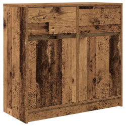 Komoda z szufladą Stare drewno 80x34x76 cm Drewno klejone
