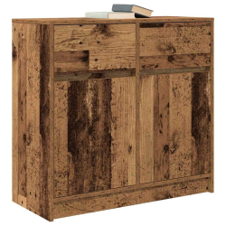 Komoda z szufladą Stare drewno 80x34x76 cm Drewno klejone