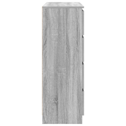 Komoda Szara Sonoma 100x35x99 cm Drewno klejone