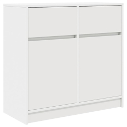 Komoda z szufladą Biała 80x34x76 cm Drewno klejone