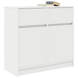 Komoda z szufladą Biała 80x34x76 cm Drewno klejone