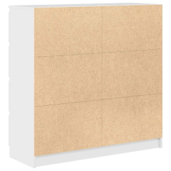 Komoda Biała 100x35x99 cm Drewno klejone