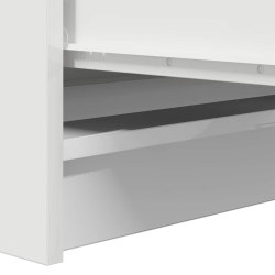 Komoda Biała 100x35x99 cm Drewno klejone