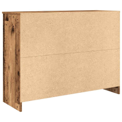 Komoda z szufladą Stare drewno 101x35x76 cm Drewno klejone