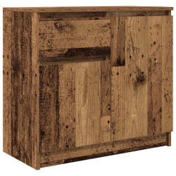 Komoda z szufladą Stare drewno 71x35x65 cm Drewno klejone