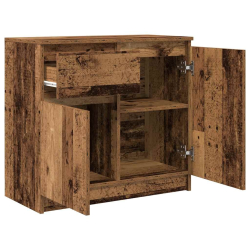 Komoda z szufladą Stare drewno 71x35x65 cm Drewno klejone