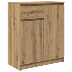 Komoda z szufladą Artisan Oak 71x35x84 cm Drewno klejone