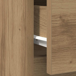 Komoda z szufladą Artisan Oak 71x35x84 cm Drewno klejone