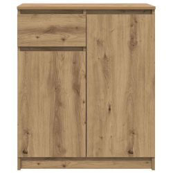 Komoda z szufladą Artisan Oak 71x35x84 cm Drewno klejone