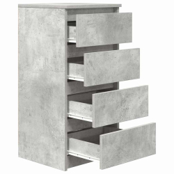 Komoda Betonowa Szara 37,5x35x76 cm Drewno klejone