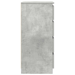 Komoda Betonowa Szara 37,5x35x76 cm Drewno klejone