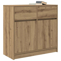 Komoda z szufladą Artisan Oak 80x34x76 cm Drewno klejone