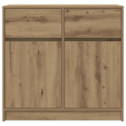 Komoda z szufladą Artisan Oak 80x34x76 cm Drewno klejone
